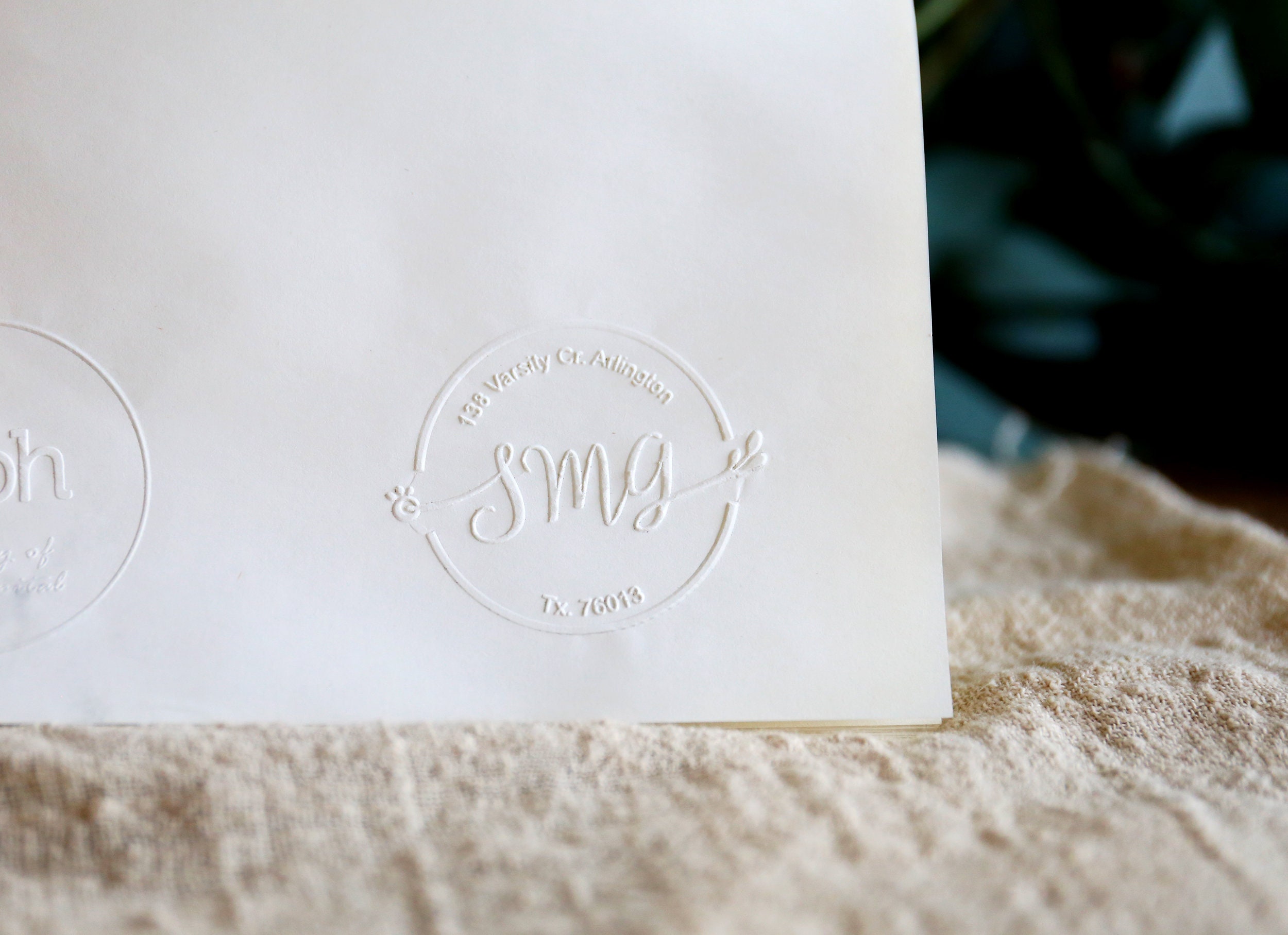 Returned Address Embosser Stamp Custom Embosser stampNotary Etsy