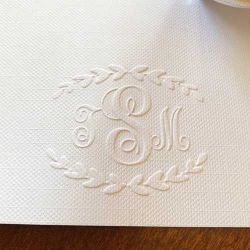 Wedding Monogram Embosser Stamppersonalized 2 Initials Etsy