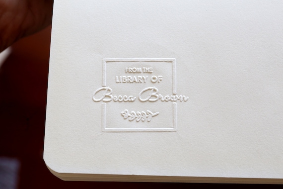 Custom Book Embosser/personalized Embosser Stamp /from the Library