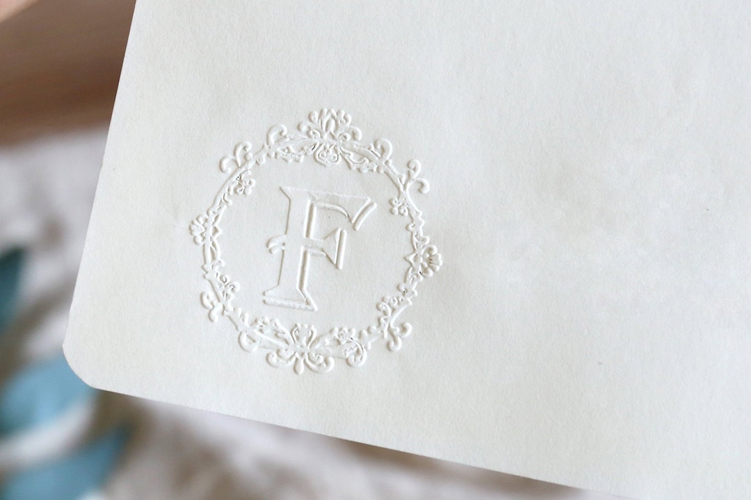 Single Initial Embosser, Personalized Embosser Stamp,wedding Embosser