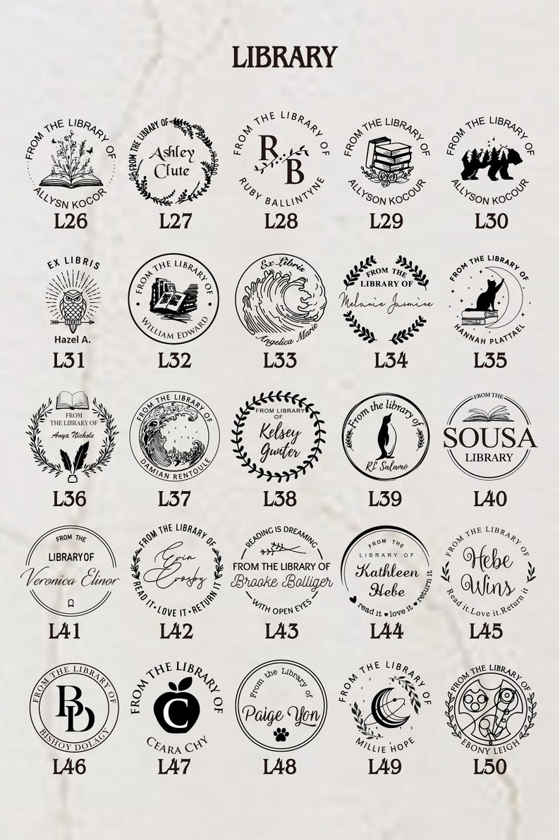 Custom Library Embosser Personalized Embosser Stampbook Etsy