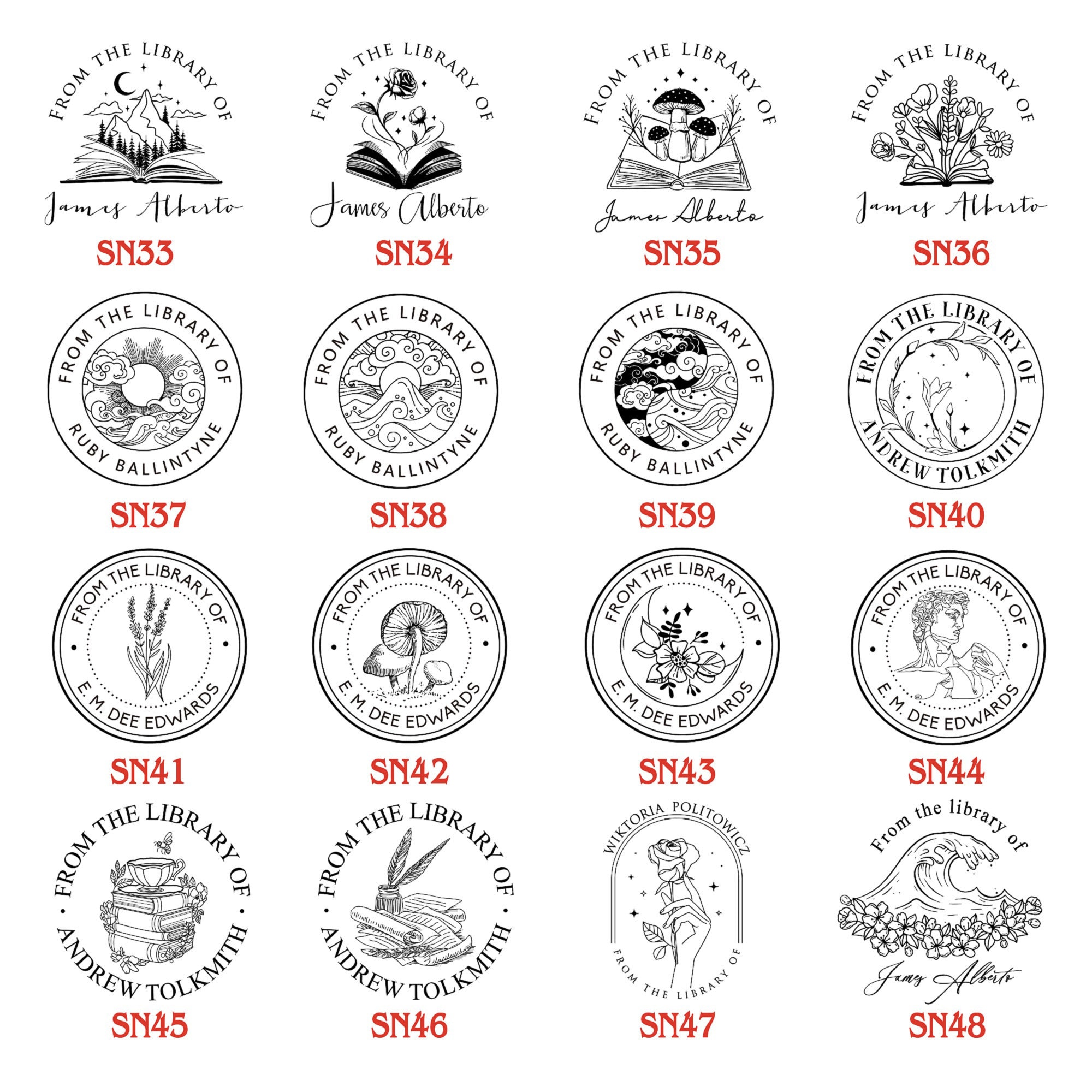 Custom Book Embosser Personalized Library Stamp/book Lover Etsy UK