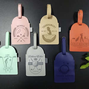 High Quality Golf Tee Tag, Custom Golf Bag Tag, Personalized Golf tee holder, Groomsmen golf gifts, Leather Golf Bag Tag, Gifts For Man