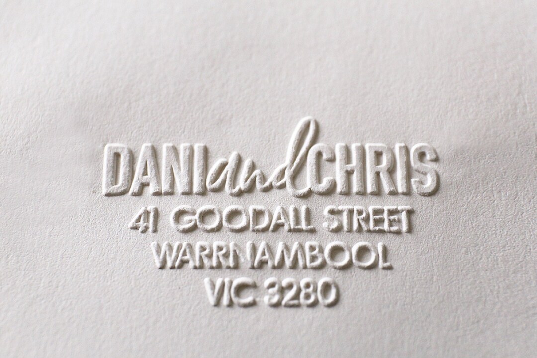 Custom Returned Address Embosser Stamp, Address Paper Embosser, Address