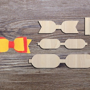 Stacked Hair Bow wooden Cut Outs, Hair Bow Template, Tools for Bow making, Wood Tracing Template,Wood Big bow,Crafting Wood Laser Cut Tags