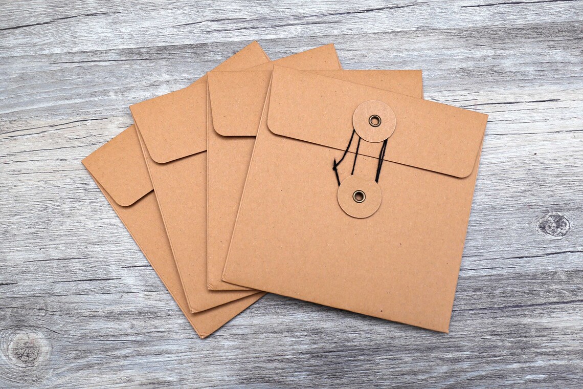 Minimalist paper CD Envelope/Black CD Envelope Sleeve /Kraft Etsy