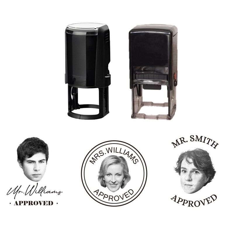 Customized face self-inking stamp, Custom Address Pre-inked Stamp , Custom Return Address Stamp, Custom full-face stamp, Gift for New wed, zdjęcie 1