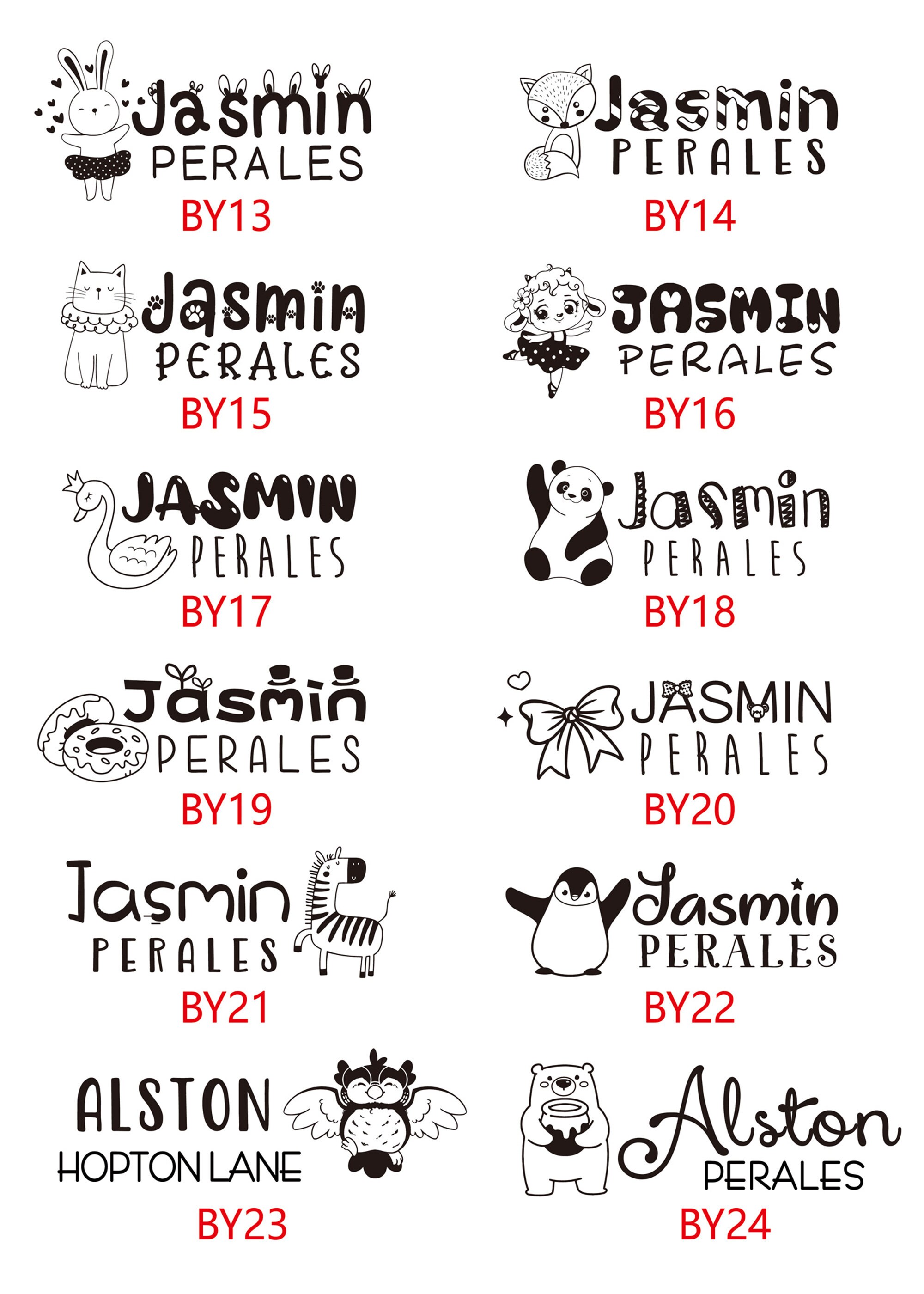 Kids Name Selfinking Custom Cloth Fabric Stamp Personalized Etsy