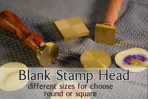 Blank Wax Sealing Stamp, Blank Round or Square Wax Seal Stamp Head