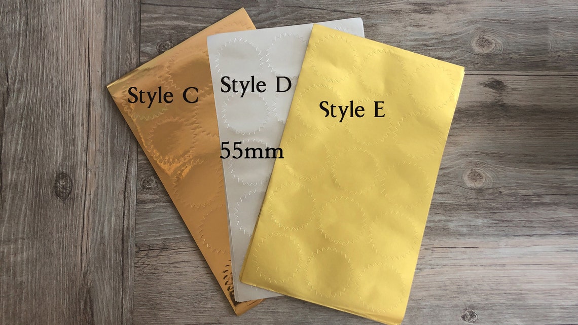 Embosser Stickers 50mm60mm Round Embosser Stickers Envelop Etsy
