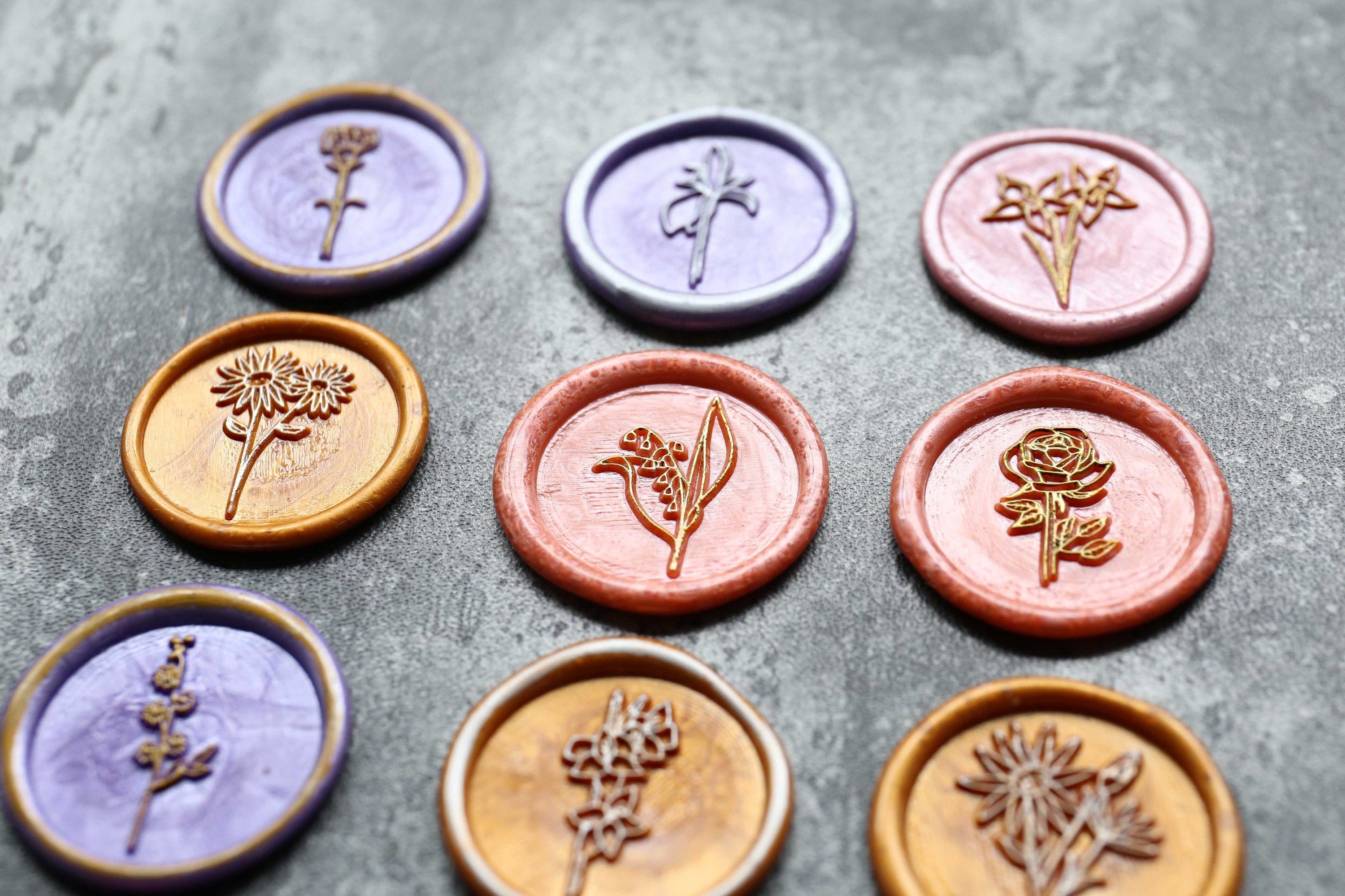 British Flowers Wax Seal Stampflower Wedding Wax Seal Stamp Etsy UK