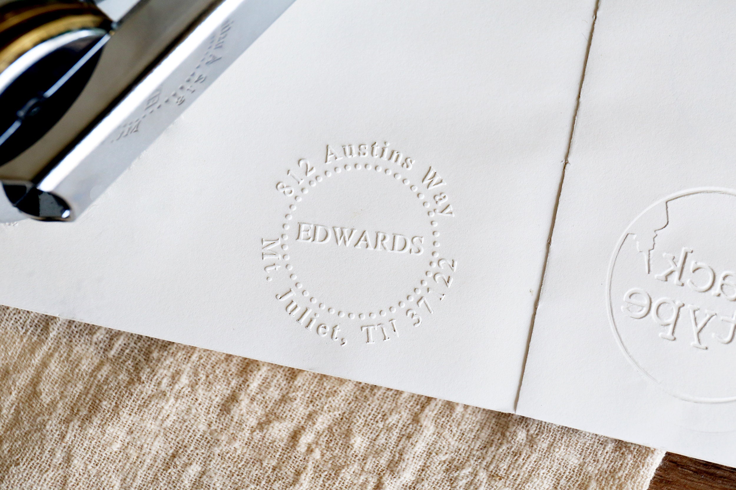 Custom Embosser stamp Returned Address embosser Notary Seal Etsy