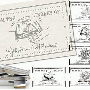 Nouveau !! Embosseur de livres rectangulaire personnalisé, tampon de bibliothèque personnalisé/cadeau pour les amoureux des livres, embosseuse Ex Libris, cadeau de Noël, tampon de gaufrage de livres