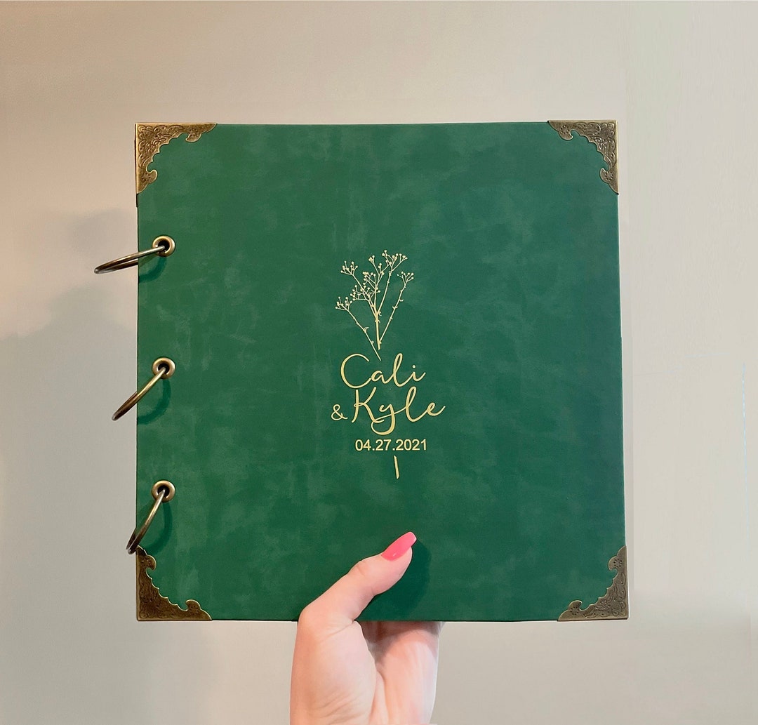 Custom Engraving Leather Wedding Album ,vintage Collection Scrapbook