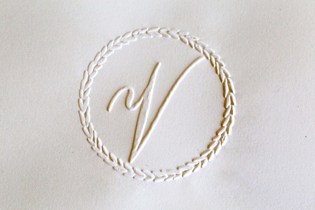 Custom Initial Embosser, Personalized Embosser Stamp, Wedding Seal