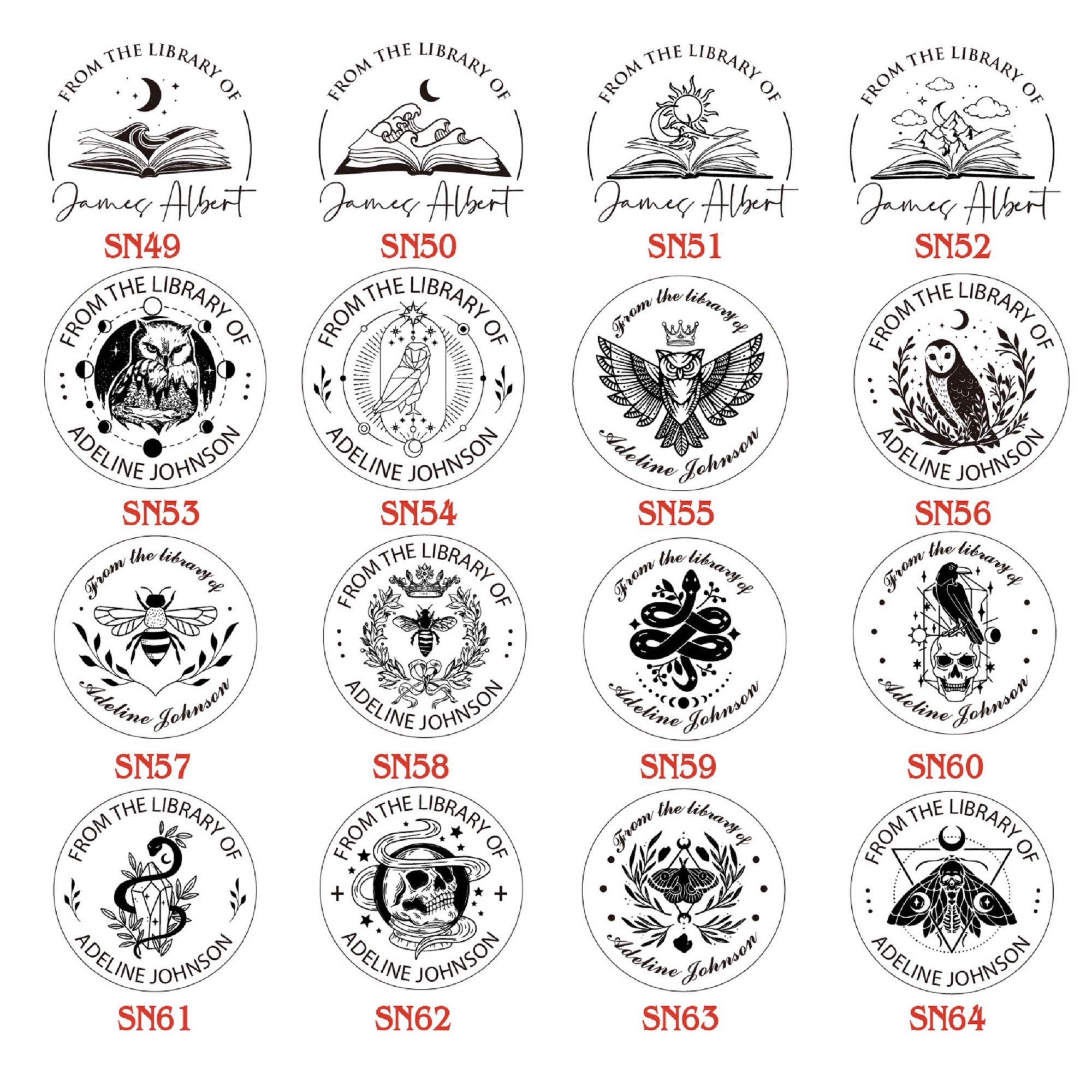 Custom Book Embosser Personalized Library Stamp/book Lover Etsy Australia