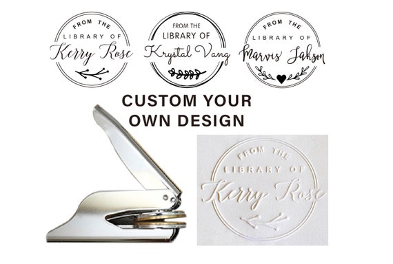 300g Personalized Embosser Stamp - Large Custom Paper Embosser logo Seal  notary