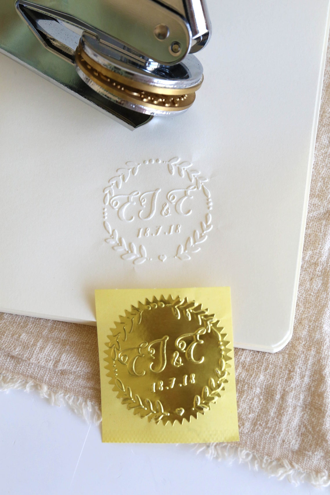 Wreath Wedding EmbosserEnvelopes EmbosserWedding embosser Etsy