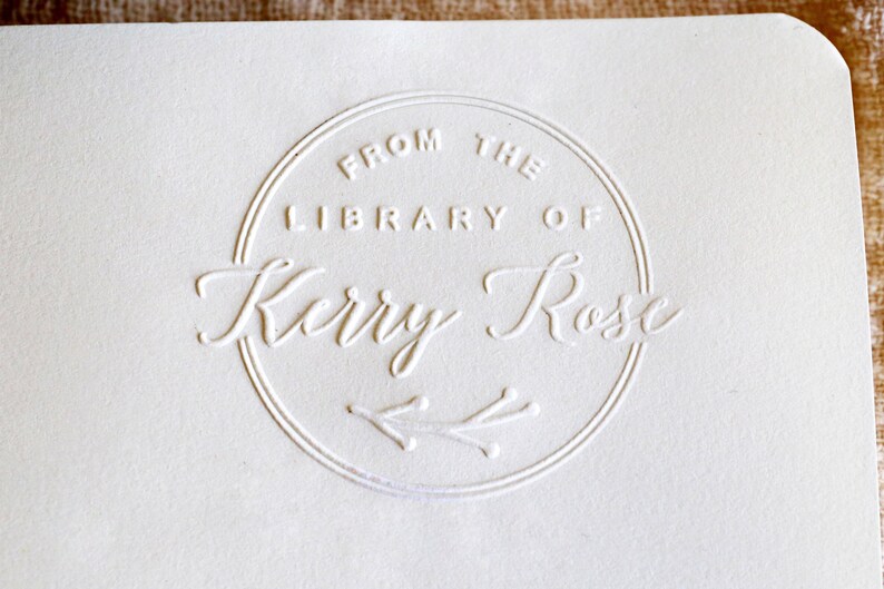 From the library of embosser library stamp Book Embosser Etsy