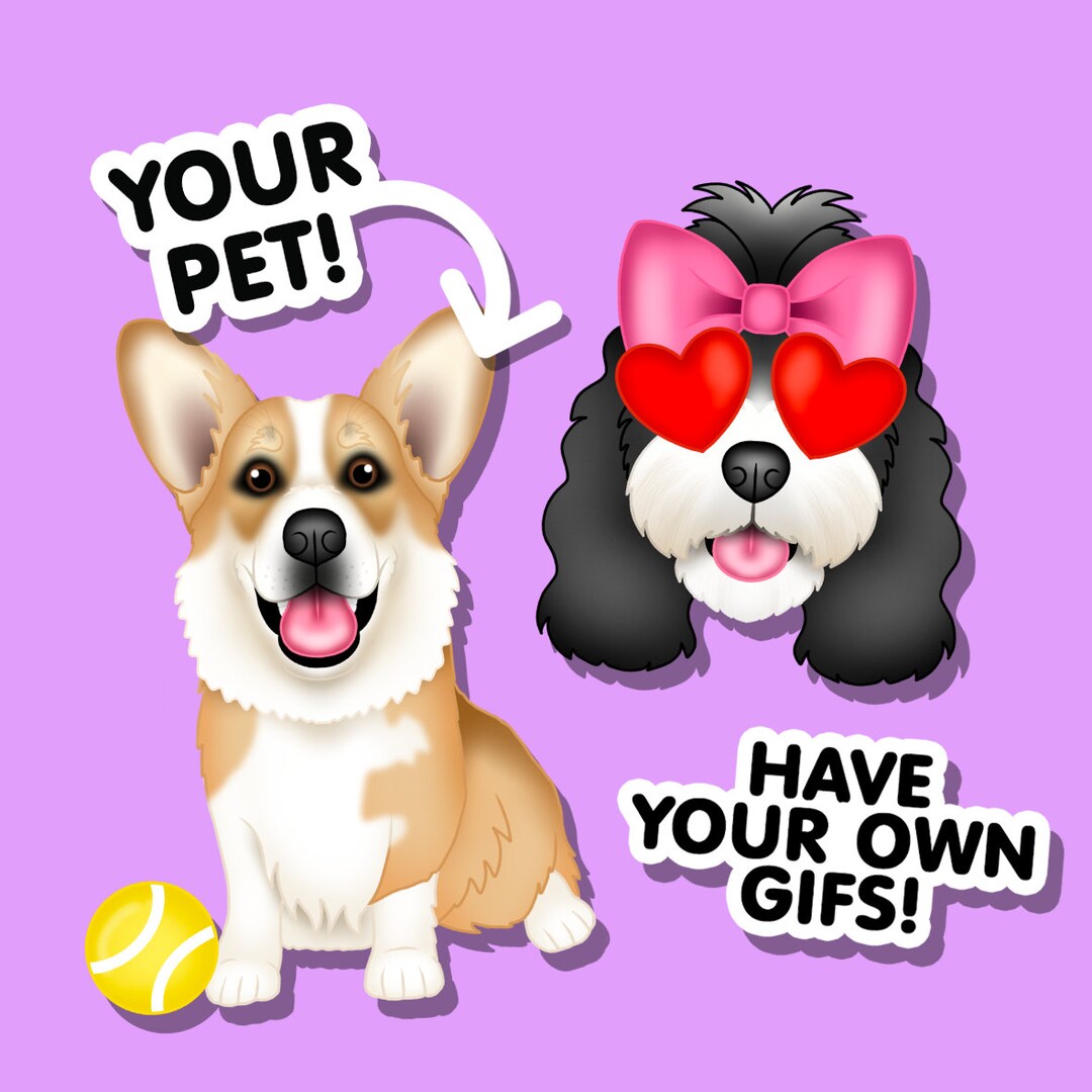 Pet Portrait GIF Pack Customised Pet Digital Moving Video Custom Pet