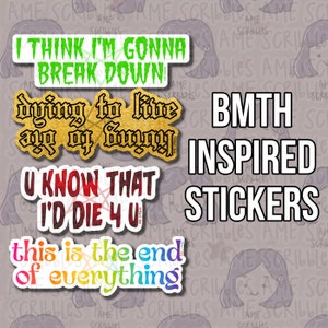 BMTH Singles Stickers | Music Gift for Rock & Metal Fans
