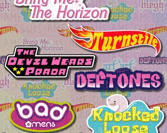 Cute Metal Band Stickers | Music Gift for Rock Fans