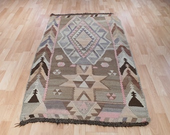Ethnic Rug, Area Rug, living room Rug, Eclectic Rug, Design Rug, decor rug, turkish Rug, Boho Rug, Anatolian Rug, 4&#39;4&#39;&#39; feet x 2&#39;9&#39;&#39; feet