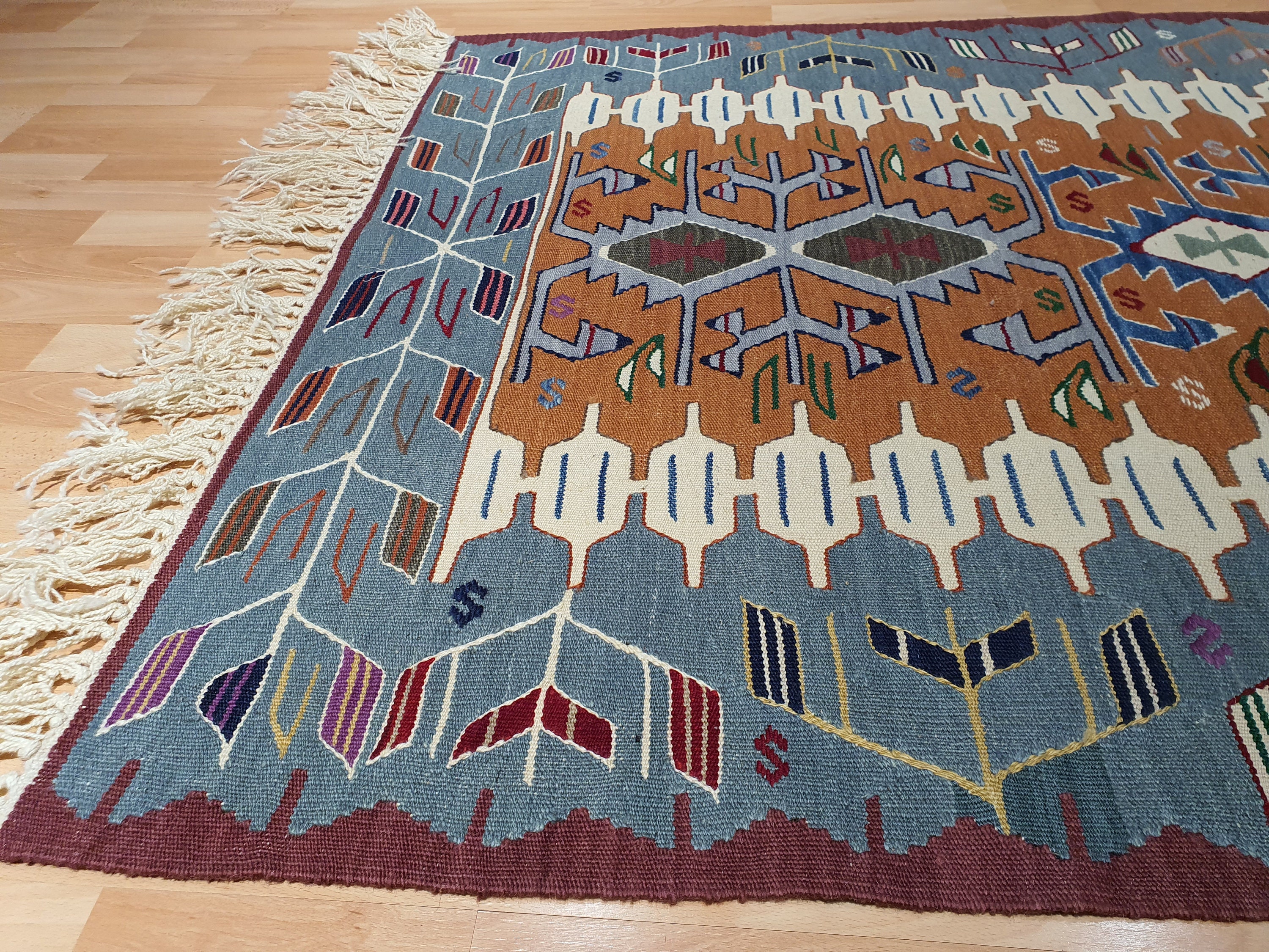 Wool kilim Rug Small area Rug office Rug Eclectic Rug Etsy