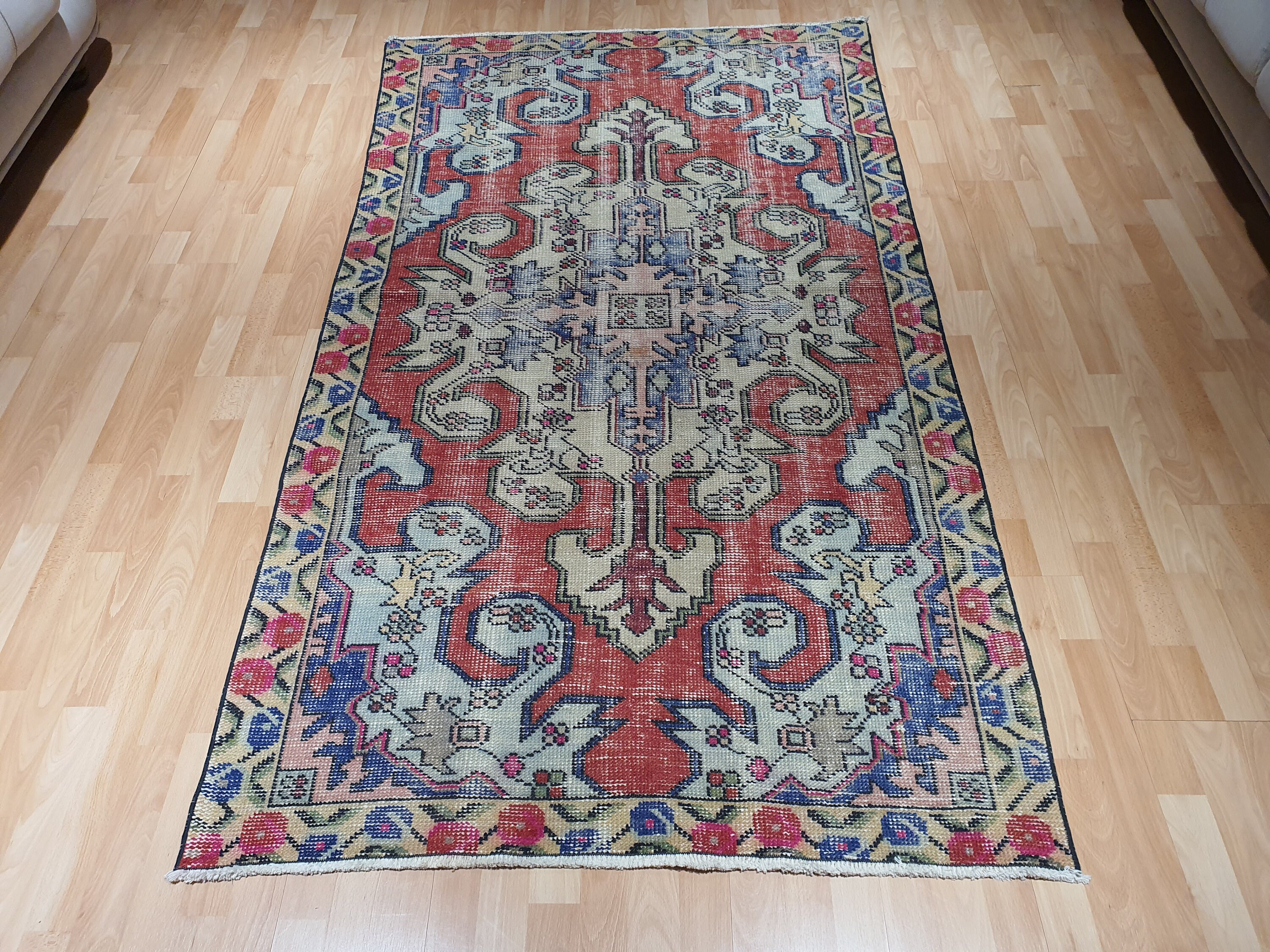 Turkish rug Area Rug Vintage rug Handknotted rug authentic Etsy