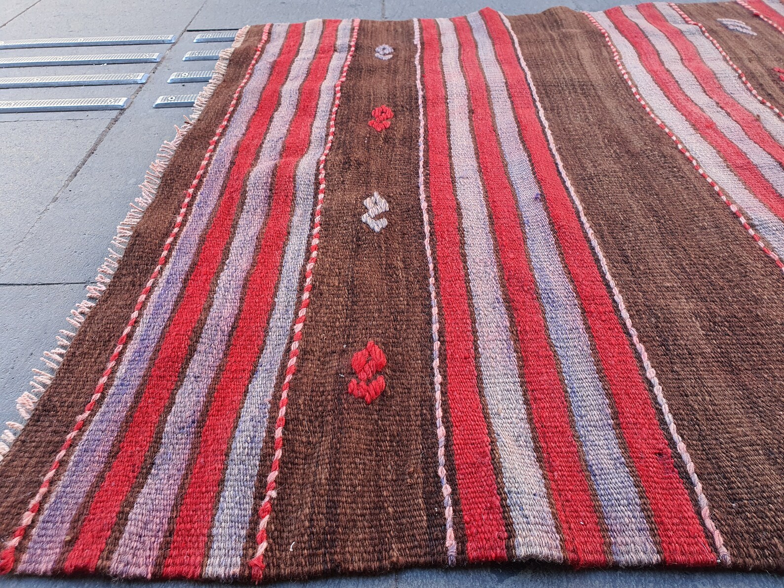 Runner rug floral rug runner kilims Oushak rug striped Etsy