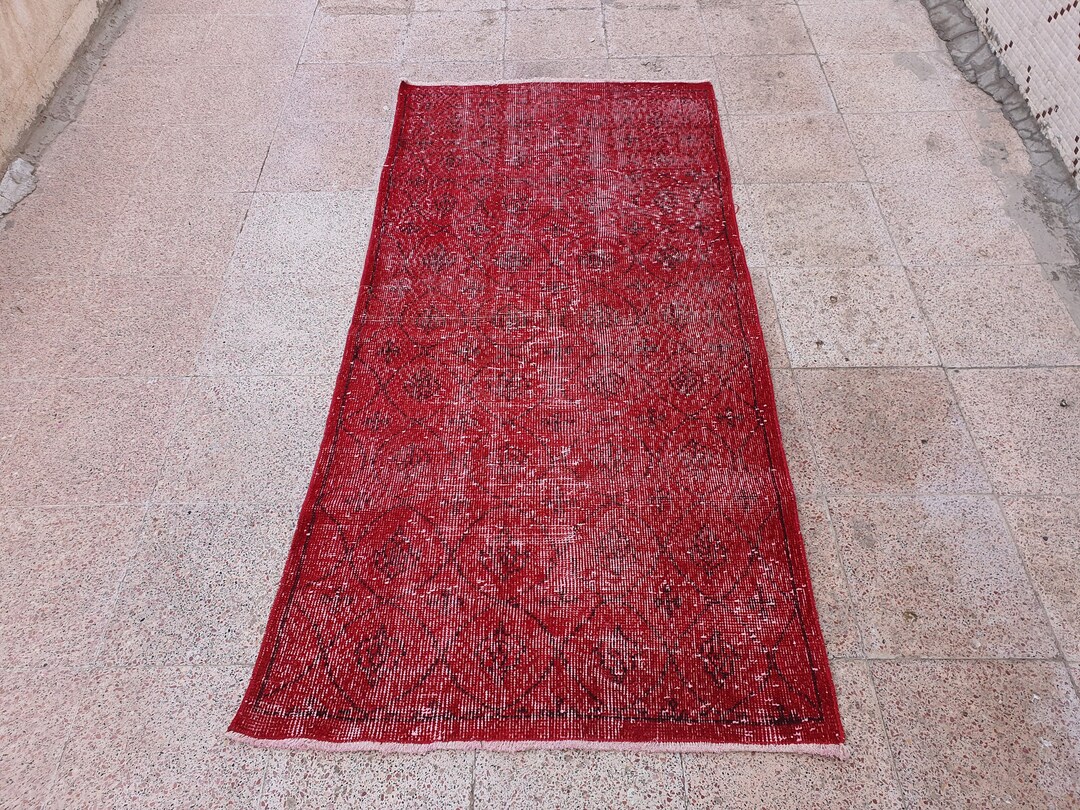Eclectic Rug Red Office Rug, Red Small Rugs, Ethnic Rug, Eclectic Rug, Design Rug, Decor ...
