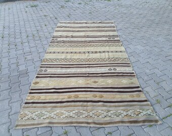 Kitchen Rug,Oushak Rug, Turkish Rug, Vintage Rug, Carpet Rug, Kilim Rug, Living room Rug, oriental rug, Turkey rug, 5'5'' feet x 11'5'' feet
