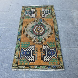 Welcome Rug, Oushak Rug, Turkish Rug, Vintage Rug, small Rug, door mat Rug, entry way Rug, oriental carpet rug, 1'5'' feet x 3'0'' feet