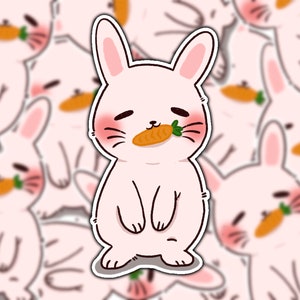 Cute Bunny Sticker, Easter Sticker, Aesthetic Sticker, Water Bottle Sticker, Laptop Sticker, Notebook Sticker, Car Vinyl