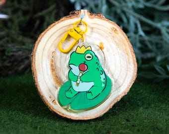 Frog Prince Keychain | Frog Keychain | Cute Keychain | Frog Lover Gifts