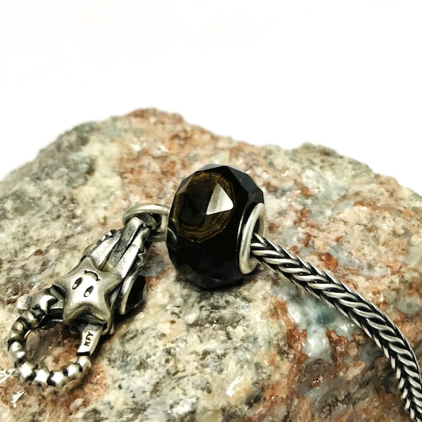 Eye Pattern Natural Green Flashy Tiger Eye Gemstone Bracelets Big Hole European Beads Fit In Trollbeads Pandora And all Kind Bracelets