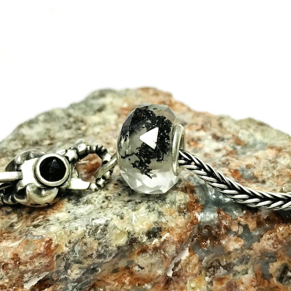 Rare Phantom Quartz Natural Gemstone Large Hole Beads Premium Quality Inside Garden Tree Clean Crystal Beads 14 x 8 MM Fit In All Type Bracelet