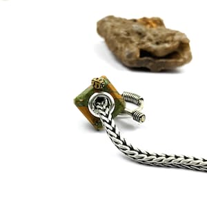 Natural Rare Find Carico Lake Turquoise Gemstone For Bracelets Square 12x12x6mm Smooth Big Hole Beads Fit all Kind Popular European Bracelet