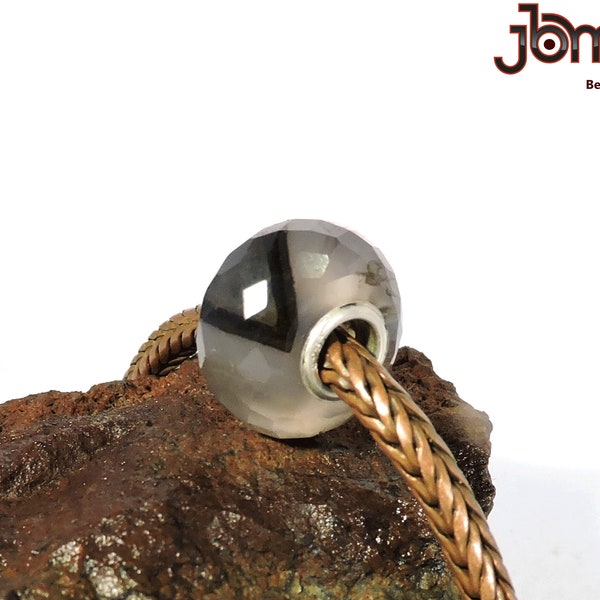 Naturalny kamień szlachetny Stolzyt 14 x 8 mm, fasetowany, duży otwór, koraliki europejskie, pasujące do bransoletek Trollbeads, Pandora, Ohm Fit In i wszelkiego rodzaju