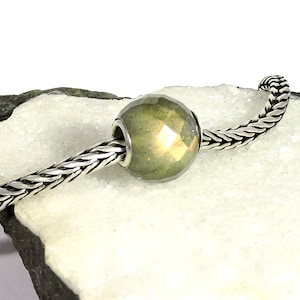 Natural Multi Gemstone Beads Smooth Shape 12mm. Silver Core S925  Large Hole , Big Hole Beads Fit Trollbeadds , Panddora , Ohm, Etc.  Beads