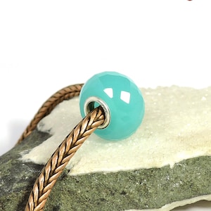 Sky Blue Chalcedony Beads form Jbm Beads Large Hole Beads Nature Give us This beads for Gift Each other Fit in All Type European Bracelets