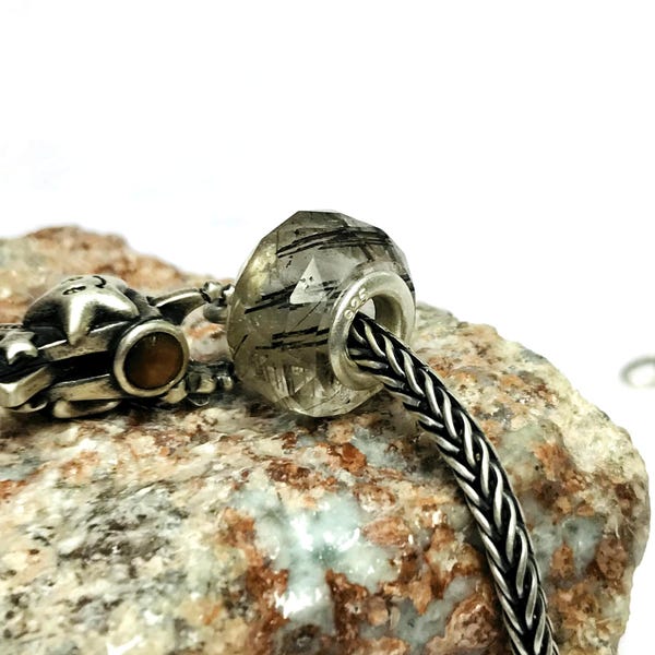 Rare Phantom Rutile Quartz Natural Gemstone Large Hole Beads Premium Quality Inside Garden Tree Clean Crystal Beads Fit In All Type Bracelet