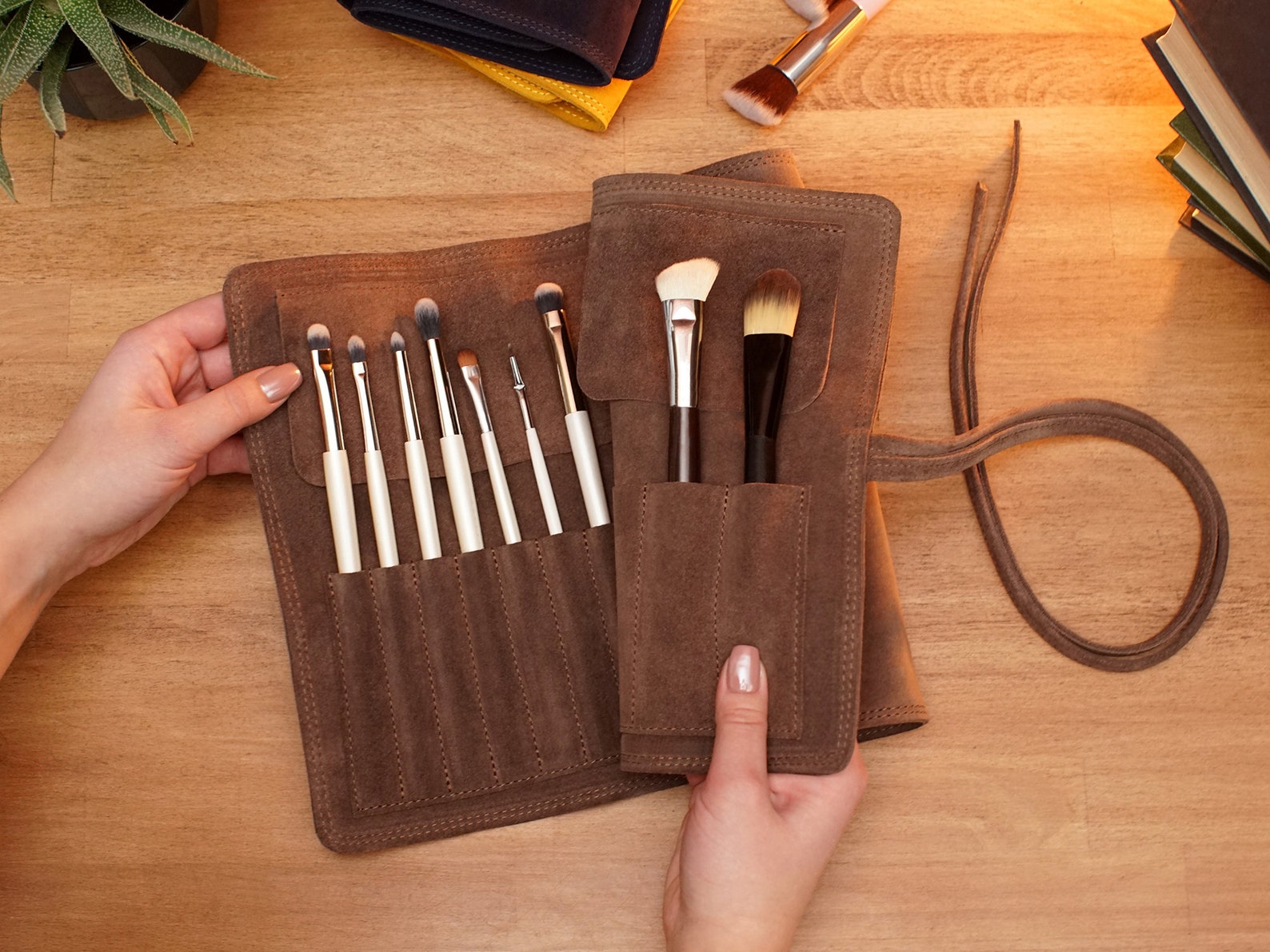 Makeup Artist Gift Personalized Makeup Brush Roll Soft Etsy