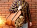 Firewood Carrier, Personalized Log Carrier, Leather Fireplace Accessory, Leather Outdoor Wood Carrier with Adjustable Handles, Gift for Dad 