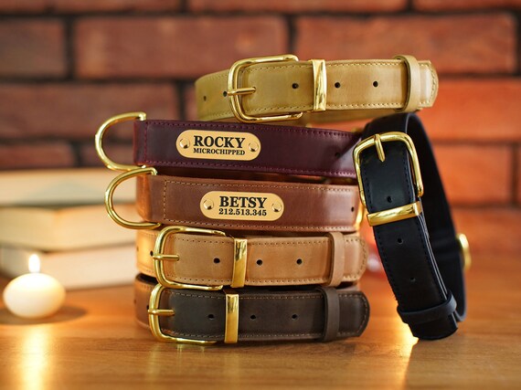 etsy dog collar with name