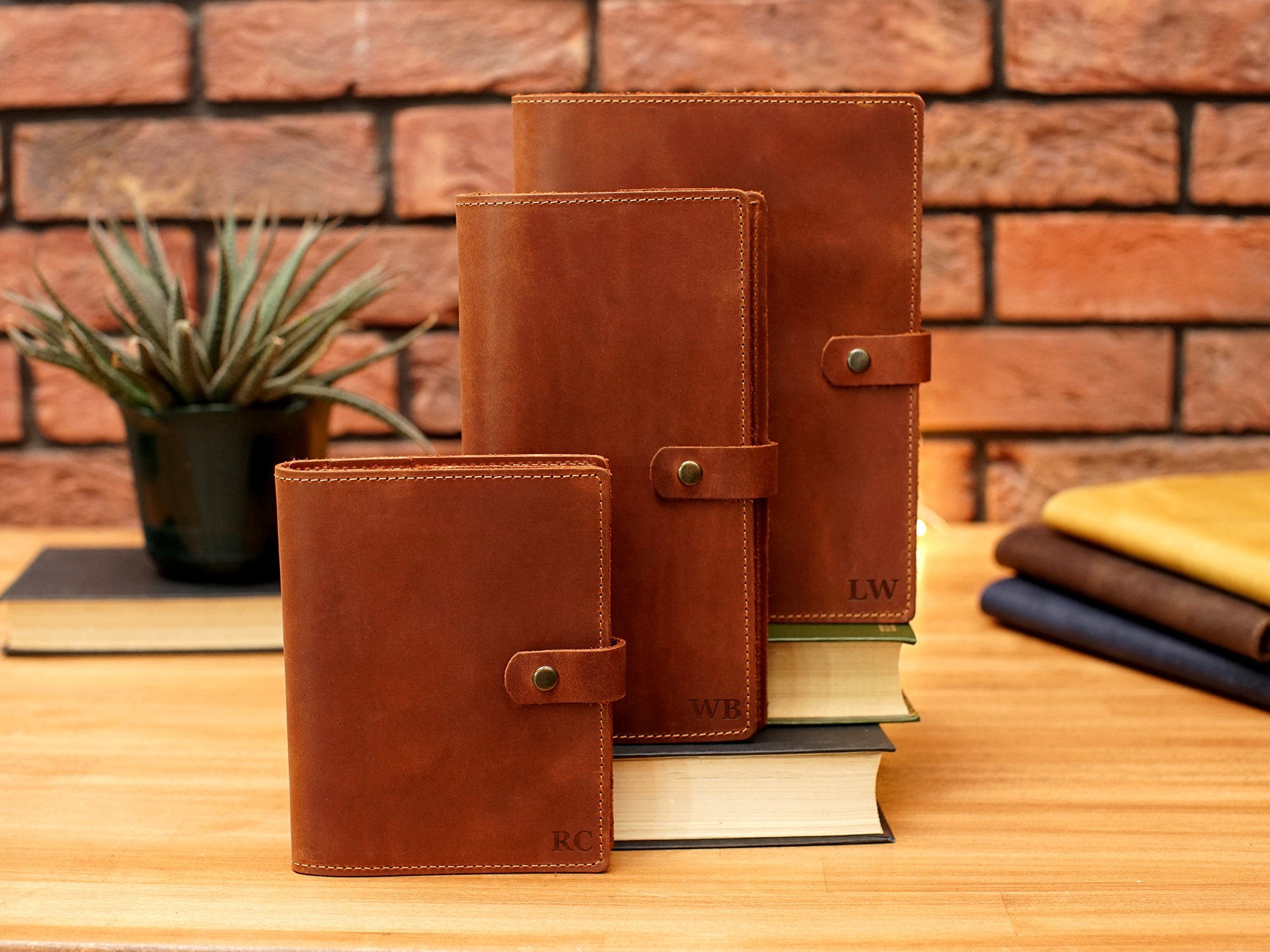 Leather Journal Refillable Personalized Journal with Spiral Etsy