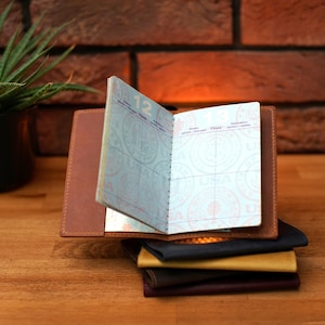 Personalized Passport Cover - Travel Document Holder - Leather Passport Cover - Handmade Passport Holder For Travel - Gift For Christmas