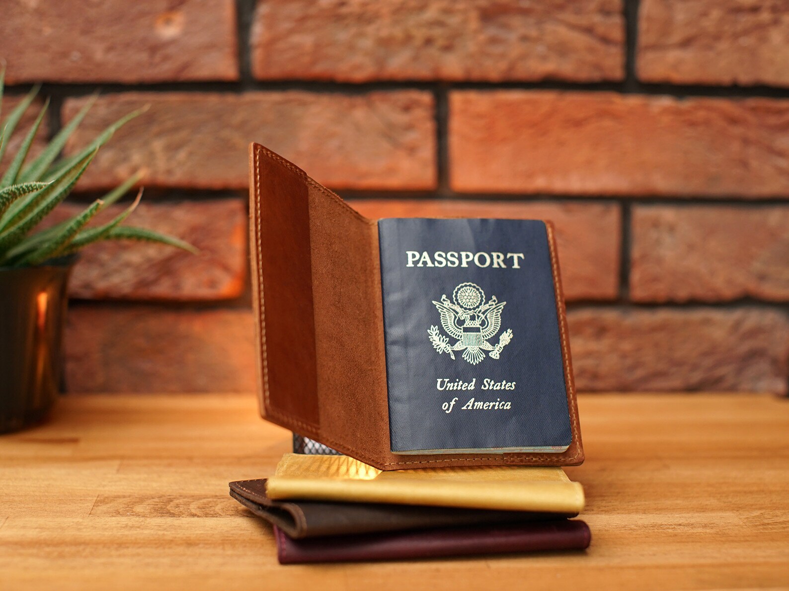 Leather Passport Holder with Personalized Embossed Custom Etsy