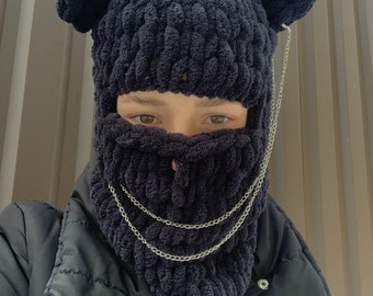 Maska kominiarka, kominiarka szydełkowa, kominiarka w kształcie czapki, kominiarka kostiumowa, kominiarka beanie, kominiarka narciarska