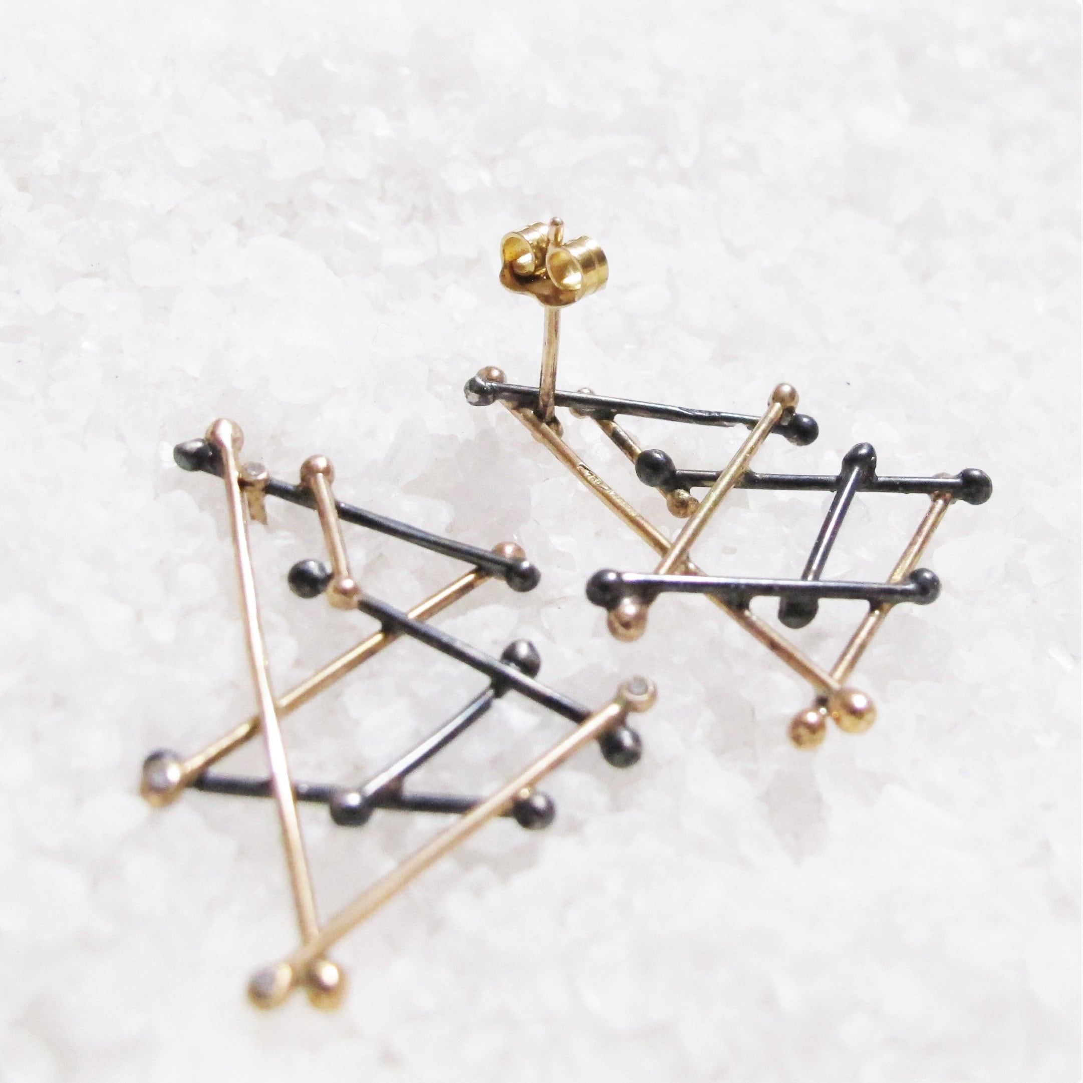 Nuovo arrivo in argento Sterling 925 dazzling CZ geometrico orecchini per donne gioielli in argento Sterling